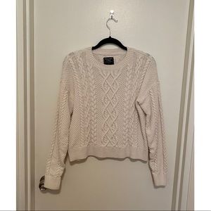 Abercrombie & Fitch Cream Cable Knit Sweater